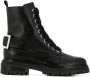 Sergio Rossi rear buckle combat boots Black - Thumbnail 1