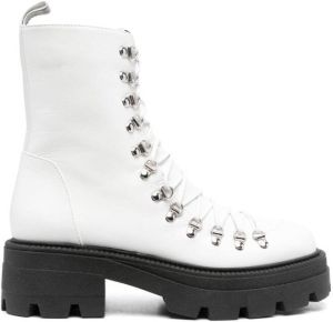Sergio Rossi rubber toecap boots White