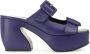 Sergio Rossi Si Rossi 45mm leather mules Blue - Thumbnail 1