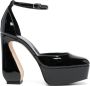 Sergio Rossi SI Rossi 85mm ankle-strap pumps Black - Thumbnail 1
