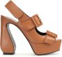 Sergio Rossi SI Rossi 90mm leather sandals Brown - Thumbnail 1