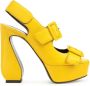 Sergio Rossi SI Rossi 90mm leather sandals Yellow - Thumbnail 1