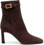 Sergio Rossi side-buckle suede boots Brown - Thumbnail 1