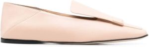 Sergio Rossi slip-on leather loafers Neutrals