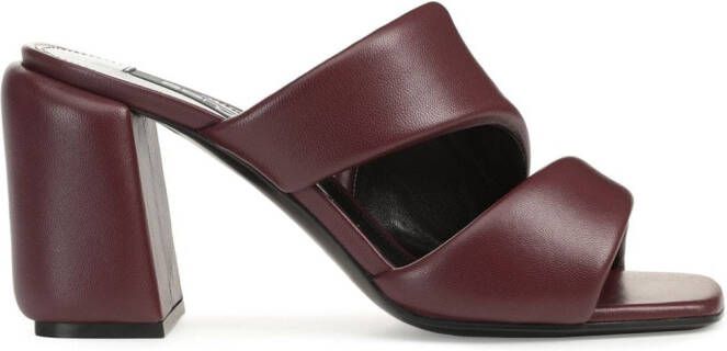 Sergio Rossi Songy 80mm leather mules Red