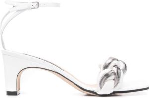 Sergio Rossi square-toe 70mm heeled sandals White