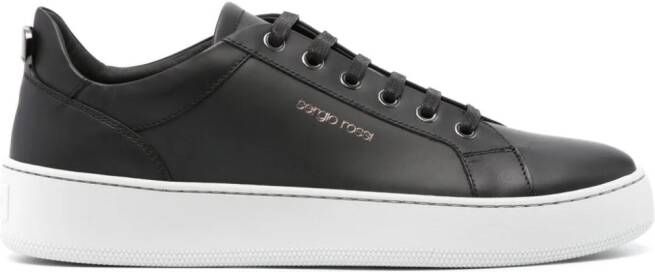 Sergio Rossi SR Addict Signature leather sneakers Black