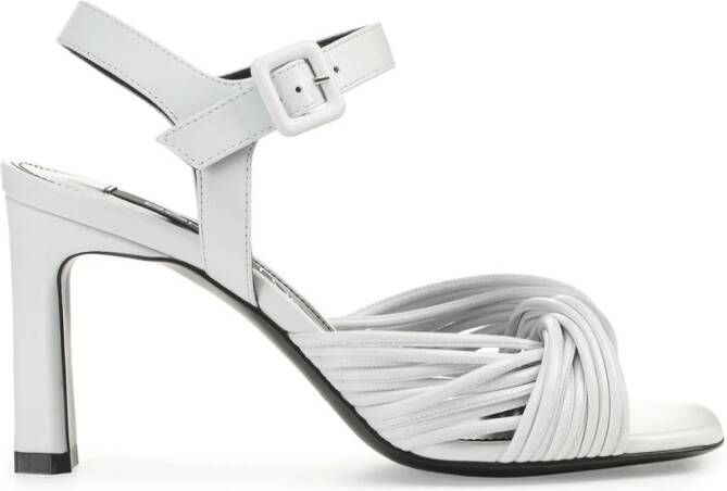 Sergio Rossi sr Akida 80mm leather sandals White