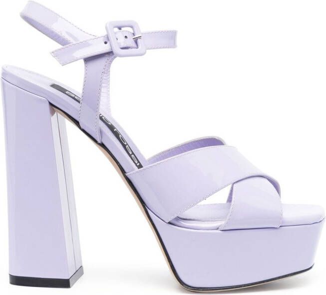 Sergio Rossi sr Alicia 90mm platform sandals Purple