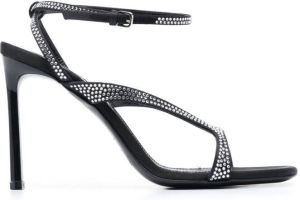 Sergio Rossi Sr Aracne 100mm crystal-embellished sandals Black