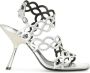 Sergio Rossi sr Mermaid 100mm leather sandals Silver - Thumbnail 1
