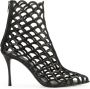 Sergio Rossi SR Mermaid 90mm perforated ankle boots Black - Thumbnail 1