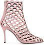 Sergio Rossi SR Mermaid 90mm perforated ankle boots Pink - Thumbnail 1