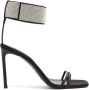 Sergio Rossi SR Paris rhinestone-embellished sandals Black - Thumbnail 1