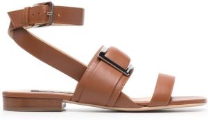 Sergio Rossi SR Prince buckled sandals Brown