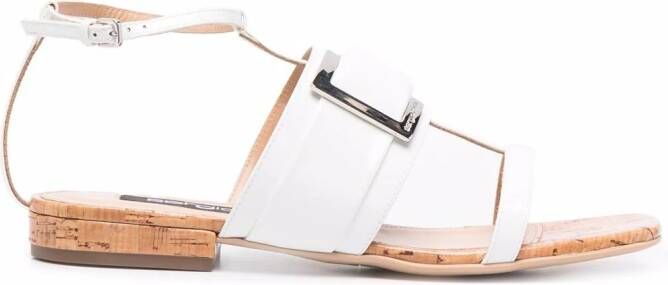 Sergio Rossi Sr Prince leather sandals White
