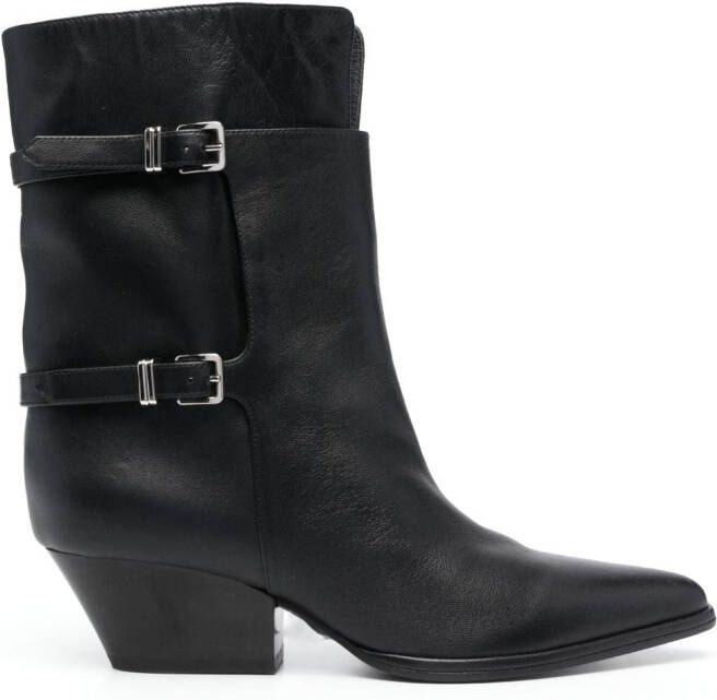 Sergio Rossi SR Thalestris 55mm leather ankle boots Black