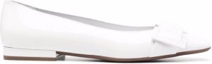 Sergio Rossi Sr Twenty patent-leather ballerina shoes White