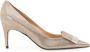 Sergio Rossi Sr1 75mm leather pumps Gold - Thumbnail 1