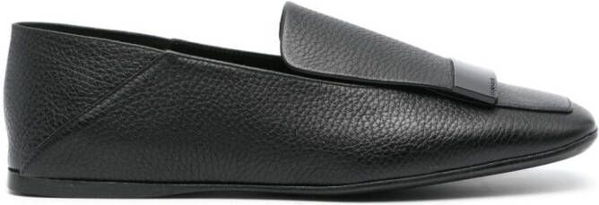Sergio Rossi SR1 grained leather loafers Black