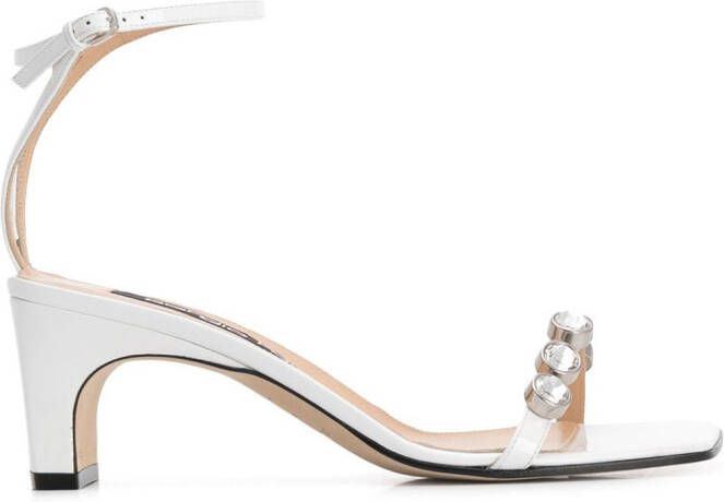 Sergio Rossi sr1 60mm crystal-embellished sandals White
