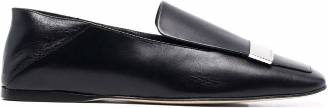 Sergio Rossi sr1 square-toe collapsible-heel loafers Black