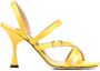 Sergio Rossi strappy 95mm leather sandals Yellow - Thumbnail 1