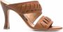 Sergio Rossi Tied-Up 90mm leather sandals Brown - Thumbnail 1