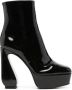 Si Rossi 140mm patent-finish leather boots Black - Thumbnail 1