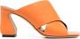Si Rossi 80mm leather mules Orange - Thumbnail 1