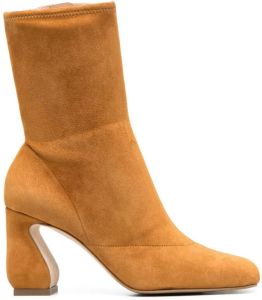 Si Rossi 80mm sculpted-heel ankle boots Yellow