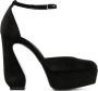 Si Rossi 85mm velvet-finish sculpted-heel pumps Black - Thumbnail 1
