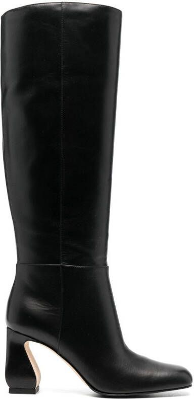Si Rossi 90mm knee-high leather boots Black