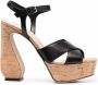 Si Rossi 90mm sculptued-heel platform sandals Black - Thumbnail 1
