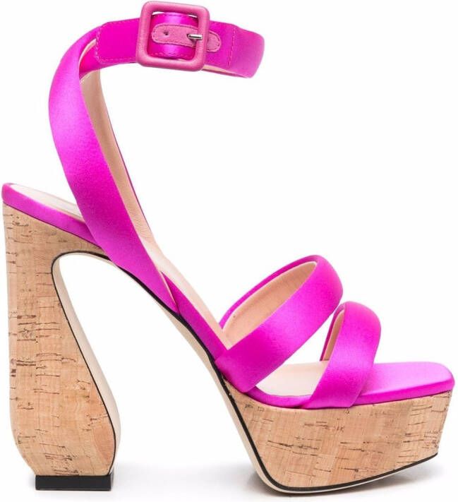 Si Rossi Antonia satin sandals Pink