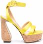 Si Rossi Antonia satin sandals Yellow - Thumbnail 1