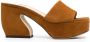 Si Rossi chunky-heel suede mules Brown - Thumbnail 1