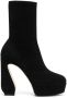 Si Rossi sculpted-heel platform ankle boots Black - Thumbnail 1