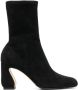 Si Rossi square-toe suede boots Black - Thumbnail 1