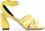 Si Rossi triple-strap leather sandals Yellow - Thumbnail 1