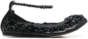 Simone Rocha bead-embellished ballerina shoes Black