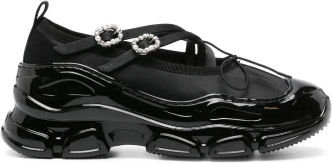 Simone Rocha buckle-embellished ballerina shoes Black