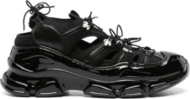 Simone Rocha Tracker cut-out sneakers Black