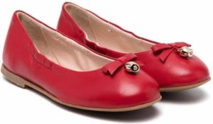 Simonetta bow-detailed ballerina shoes Red