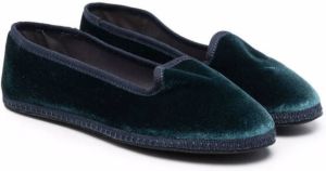 Siola slip-on velvet loafers Green
