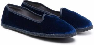 Siola TEEN slip-on velvet-effect loafers Blue