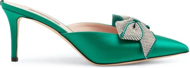 SJP by Sarah Jessica Parker Paley 70 bow-detailed mules Green