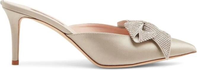 SJP by Sarah Jessica Parker Paley 70 bow-detailed mules Grey