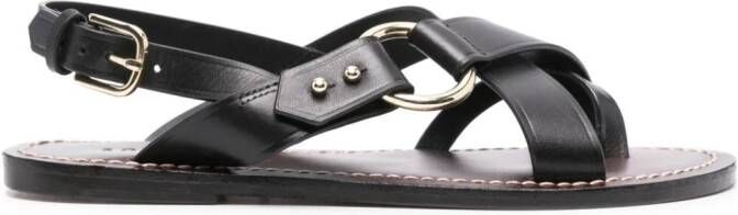 Soeur Florence leather sandals Black