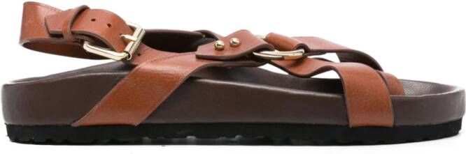 Soeur Mexico leather sandals Brown